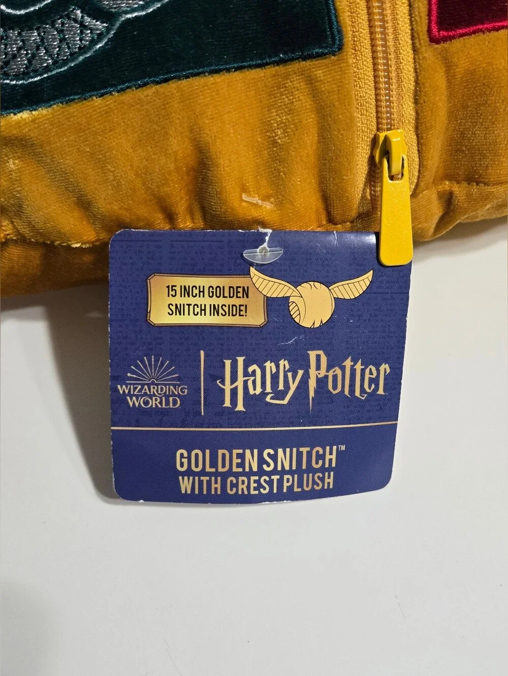 Harry Potter Golden Snitch Hogwarts Crest Transforming Plush Pillow 15” NWT